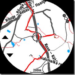 Fenix 6X Pro Solar Garmin map High Contrast theme